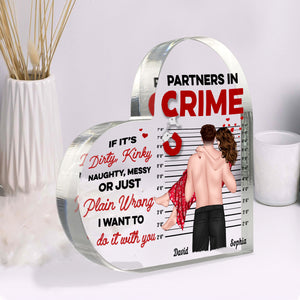 Partners In Crime-Personalized Acrylic Plaque-Gift For Couple- Couple Acrylic Plaque - Decorative Plaques - GoDuckee