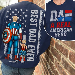 Personalized Gifts For Dad Shirt Dad A Real American Hero - Shirts - GoDuckee