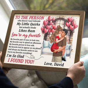 I'm So Glad I Found You, Personalized Canvas, Gifts For Funny Couple - Poster & Canvas - GoDuckee