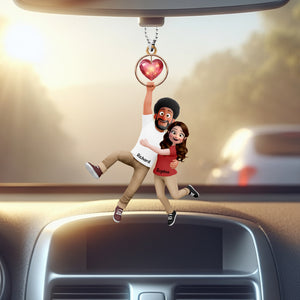 Fun Hanging Couple Car Ornament - Personalized Gifts For Couple 04qhqn131225 - Ornament - GoDuckee