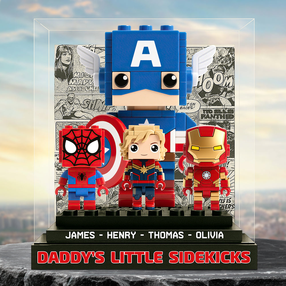 Daddy's Little Sidekicks Acrylic Plaque Personalized Gifts For Dad 04NADT240525 - Shaped Plaques - GoDuckee