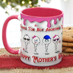 Personalized Gifts For Mom Coffee Mug Thanks For Not Aborting Us 01OHMH050324 - Coffee Mugs - GoDuckee