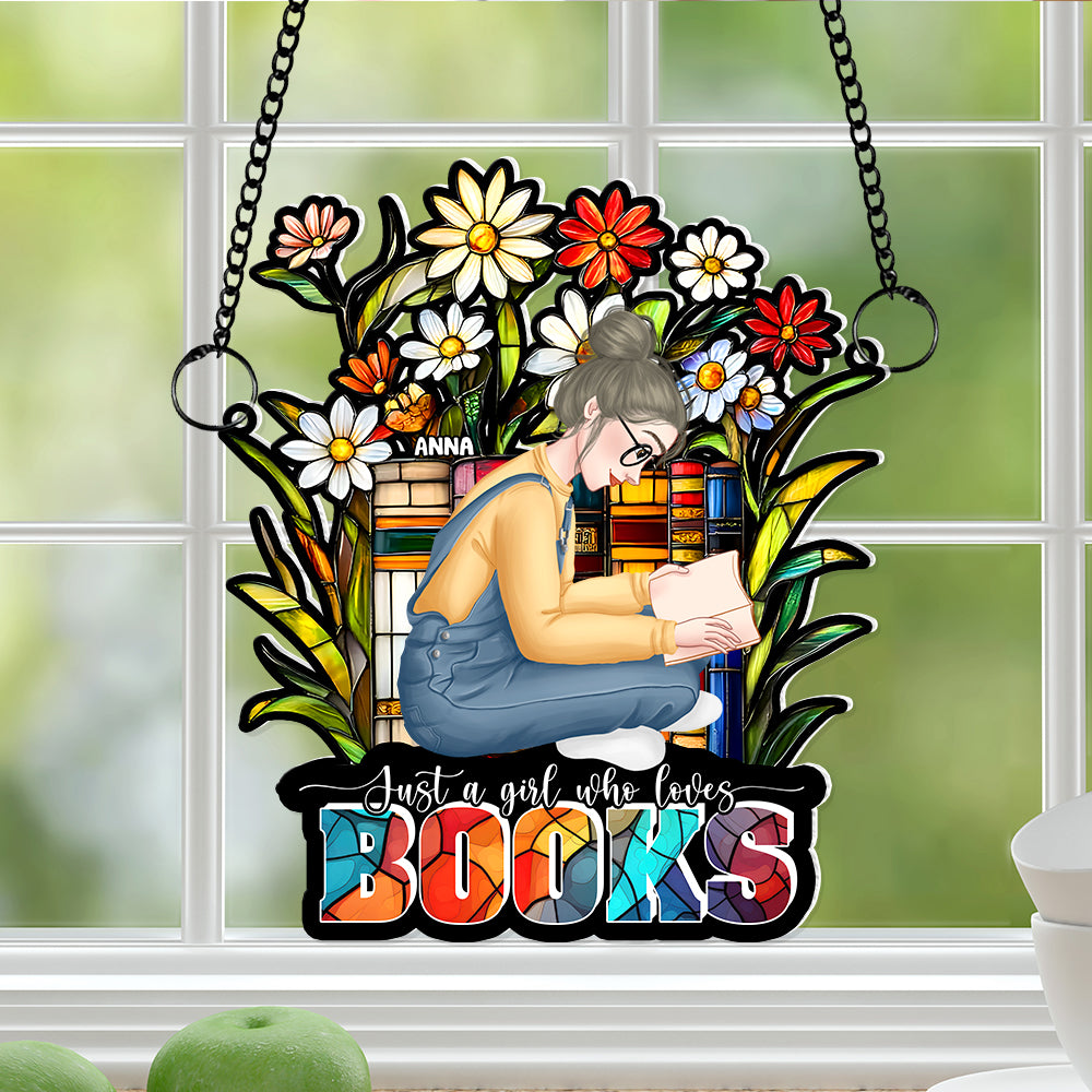 Personalized Gifts For Girl Book Lover Acrylic Suncatcher 03XQLU251224HG - Ornament - GoDuckee