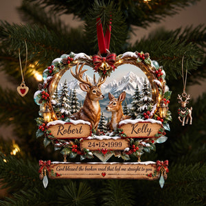 Personalized Deer Couple Christmas Ornament - Romantic Gifts For Couple 03palu010926