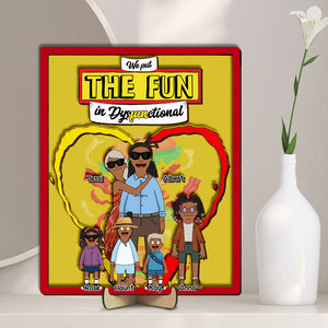 Personalized Gifts For Family Wood Sign Funny Cartoon Family 04KALU120225HG - Wood Sign - GoDuckee