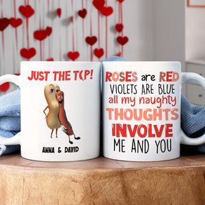 Personalized Gifts For Couple Coffee Mug All My Thoughts Involve Me And You 02OHPU120124 - Coffee Mug - GoDuckee
