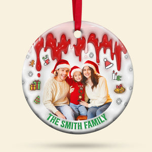 Personalized Custom Photo Gift For Family Christmas Ornament 03KAQN141024 - Ornament - GoDuckee