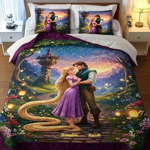 Romantic Couple Quilt Bed Set - Personalized Gifts For Couple 02tomg080725 - Blanket - GoDuckee