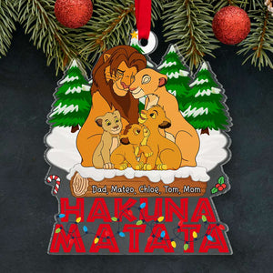 Personalized Gifts for Family, Lion Family Huging Ornament 02TODT130824HG - Ornament - GoDuckee