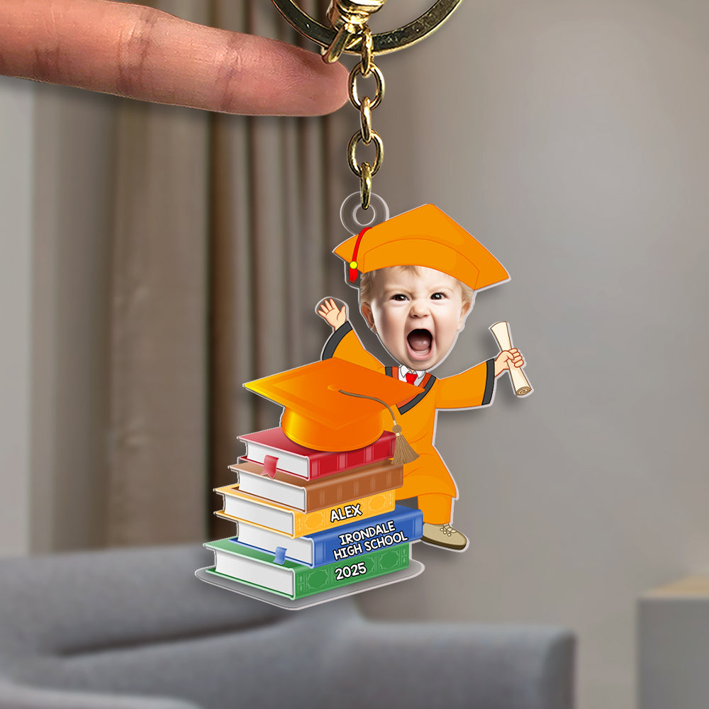 Personalized Custom Photo Gift For Kids Acrylic Keychain Graduation 04OHMH171224 - Keychains - GoDuckee