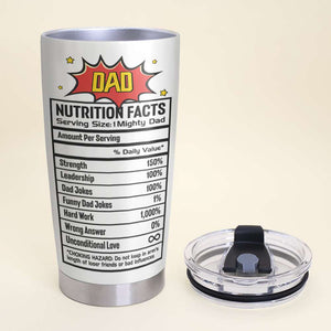 Nutrition Facts, Gift For Dad, Personalized Tumbler, Dad And Kids Tumbler, Father's Day Gift 07DNHN130523HH - Tumbler Cup - GoDuckee