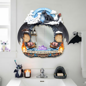 Night Creature Couple Mirror - Personalized Gifts For Couple 02tgmg300725 - Mirror - GoDuckee