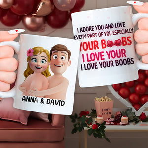 Naughty Coffee Mug - Personalized Gifts For Couple 04OHDT011225 - Coffee Mug - GoDuckee
