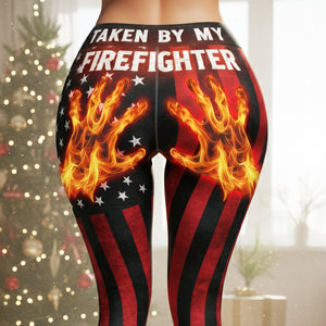 Firefighter Wife Leggings Personalized Gifts For Women 03NAQN081025 - Shorts and Pants - GoDuckee