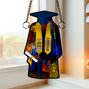 Personalized Gift Graduation Gown Suncatcher Ornament 04OHLU261224 - Ornament - GoDuckee