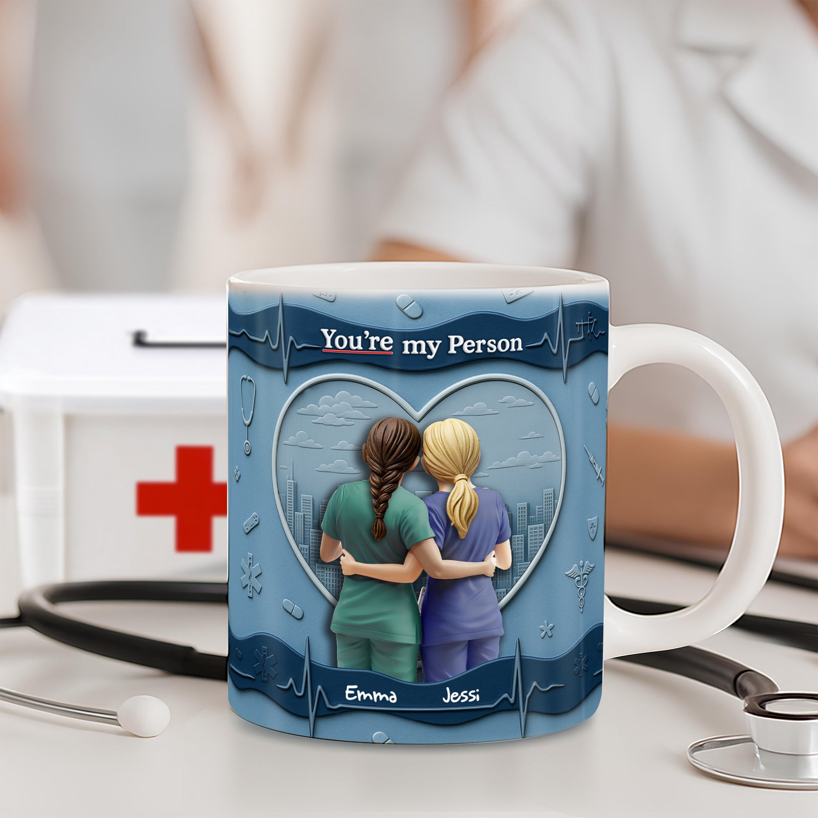 Nurse Besties Coffee Mug - Personalized Gifts For Best Friends 03QHLU290525 - Coffee Mug - GoDuckee