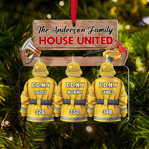 Personalized Gift For Firefighter Family Christmas Ornament 03HUPU171024 - Ornament - GoDuckee