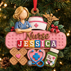 Dedicate Nurse Wood Effect Ornament, Personalized Gifts For Nurse, RN, CNA,... 01QHDT161026