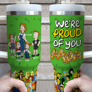 Proud Mom 40oz Tumbler - Personalized Gifts For Mother 01TGLU050425PA - Tumbler Cup - GoDuckee