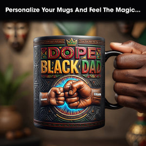 Dope Black Dad Magic Mug - Personalized Gifts For Dads 03hudh200426 - Coffee Mug - GoDuckee