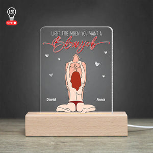 Personalized Gifts For Couple LED Light Light This When You Want A Blow Job - Led Night Light - GoDuckee