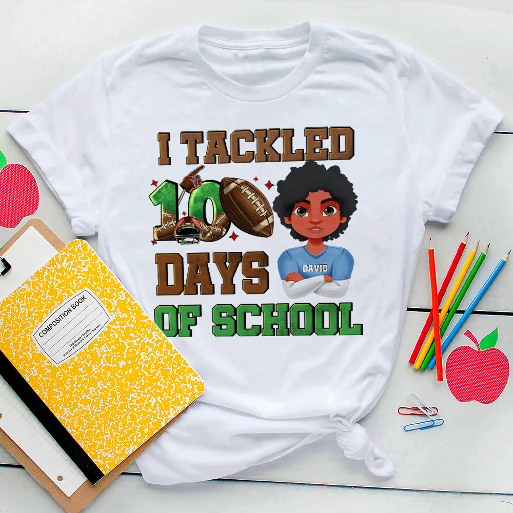 Personalized Gifts For Kids Shirt 02katn040125hg I Tackled 100 Days Of School - Shirts - GoDuckee