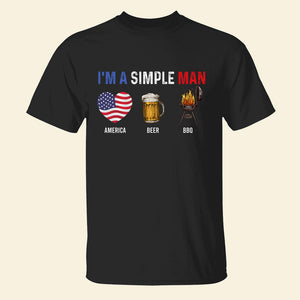Simple Man's Favorite Things Personalized Shirt - Customize Favorite Things - Shirts - GoDuckee
