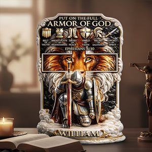 Armor of God – Acrylic Plaque Personalized Gifts For Christian 02HUDT120126 - Shaped Plaques - GoDuckee
