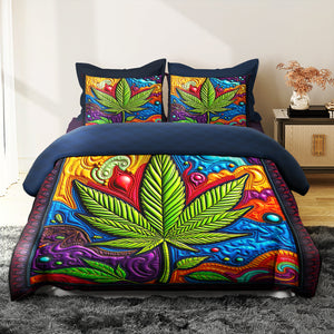 Cannabis Quilt Bedding Set 022hutn060225 - Blanket - GoDuckee