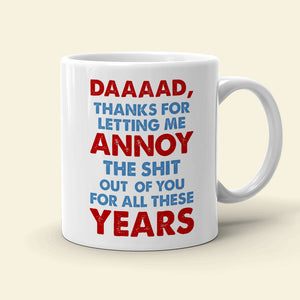 Cartoon Dad And Annoying Kid, Personalized Coffee Mug DR-WHM-01dnpo030523 - Coffee Mug - GoDuckee