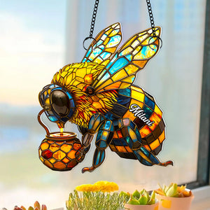 Bee Suncatcher Ornament Personalized Gifts for Bee Lovers 01HUDT180725 - Ornament - GoDuckee