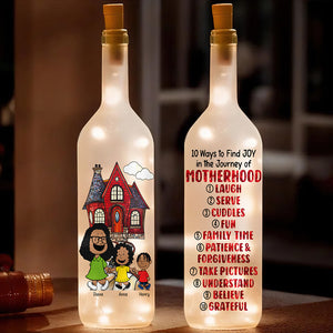 Personalized Gifts For Mom Bottle Lamp 05tgqn060325hh The Journey Of Motherhood - Bottle Lamp - GoDuckee