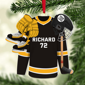 Personalized Gifts For Ice Hockey Lovers Christmas Ornament 01huqn211024 - Ornament - GoDuckee