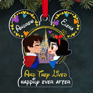 Personalized Gifts For Couple Ornament, Cartoon Fairy Tale Couple 01NADT190824 - Ornament - GoDuckee