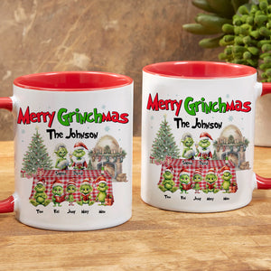 Merry Christmas, Personalized Accent Mug CC-02HTTN090923, Christmas Gift For Family - Coffee Mug - GoDuckee