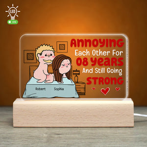 Annoying Each Other And Still Going Strong- Personalized 3D Led Light- Gift For Him/ Gift For Her- Funny Couple Led Light - Led Night Light - GoDuckee