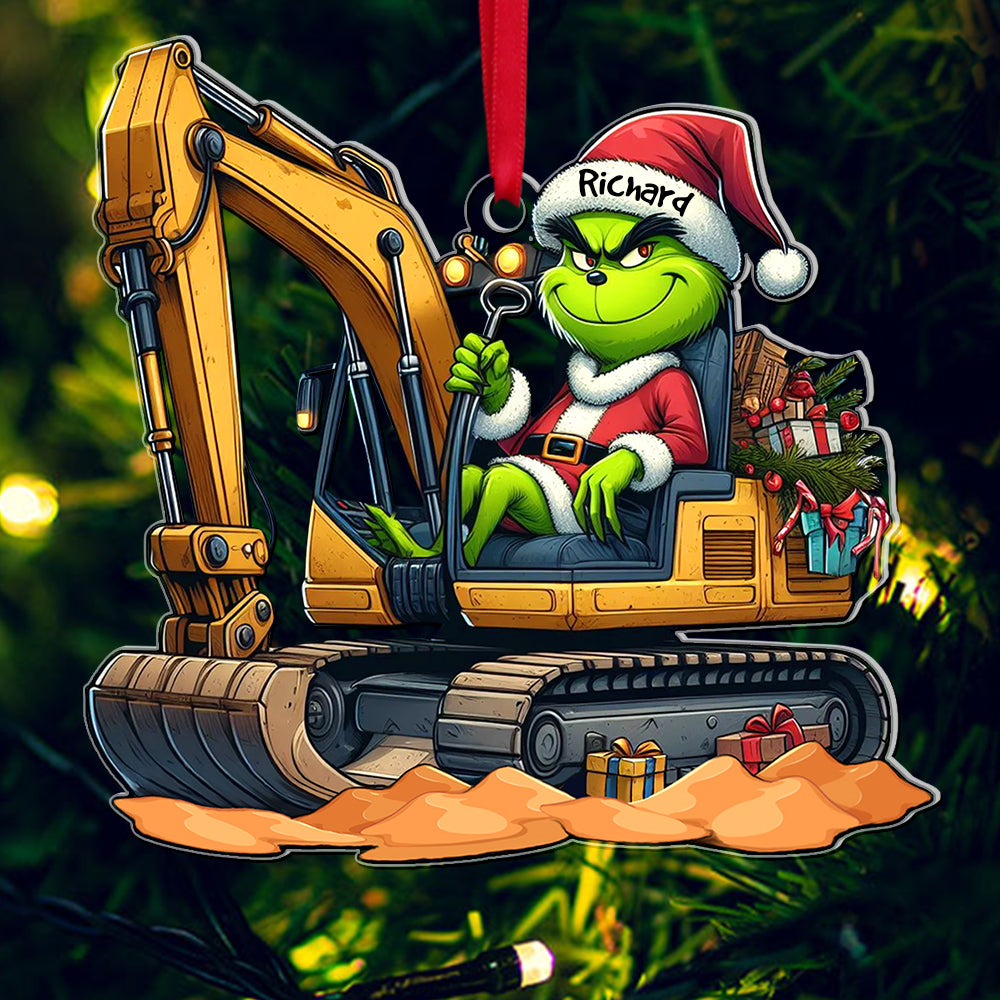 Personalized Gift For Excavator Operator Ornament, Green Monster 03qhqn081124 - Ornament - GoDuckee