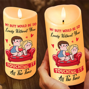 Personalized Funny Gifts For Couple LED Candle 01xqtn051224hh Touching All The Time - Led Candle - GoDuckee