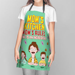 Personalized Gifts For Mom Aprons Mom's Rules 01XQLU030325HG - Aprons - GoDuckee