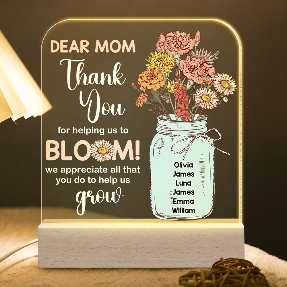 Personalized Gifts For Mom LED Light Best Mom In The World 04DTDT130124 - Led Night Light - GoDuckee