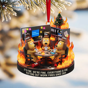 Personalized Gifts For Christmas, Coworker Dog Meme Acrylic Ornament 01nata101025-Homacus