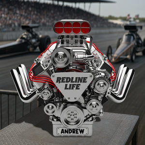Dragster Engine Acrylic Plaque – Personalized Gift For Racing Lovers 01OHLU090625 - Shaped Plaques - GoDuckee