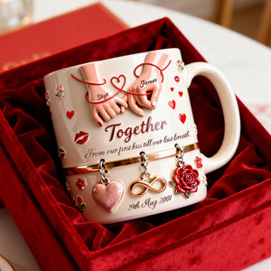 Couple Together Mug - Personalized Gifts For Couple 02NATA301225 - Coffee Mug - GoDuckee