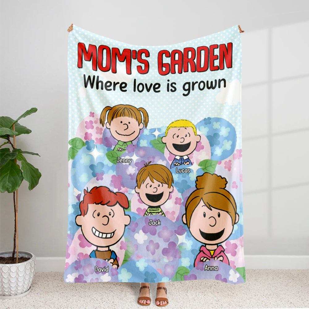 Personalized Gifts For Mom Blanket 04totn030125hh Mom's Garden Where Love Is Grown - Blanket - GoDuckee