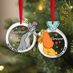 Set Of 2 Personalized Ornaments For Couple, PW-01NATN231023, Christmas Gift, Anniversary Gift Ideas - Ornament - GoDuckee