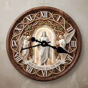 Faith-Inspired Wall Clock Personalized Gifts For Christian 04TODT231225 - Hanging Wall Clock - GoDuckee