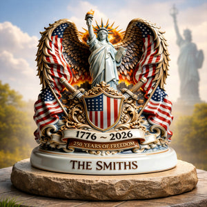 America 250th Anniversary Goddess Of Freedom Acrylic Plaque - Personalized Gifts 03tylu040326 - Shaped Plaques - GoDuckee