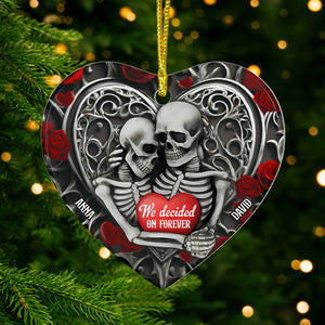 Personalized Gift For Couple Christmas Ornament Skeleton Couple 02OHTN041124 - Ornament - GoDuckee