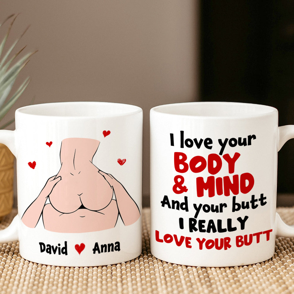 Personalized Gifts For Couple Coffee Mug I Love Your Body And Mind - Coffee Mugs - GoDuckee