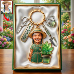 Custom Photo Gifts For Gardeners Keychain With Charms 06paqn250326 - Keychains - GoDuckee